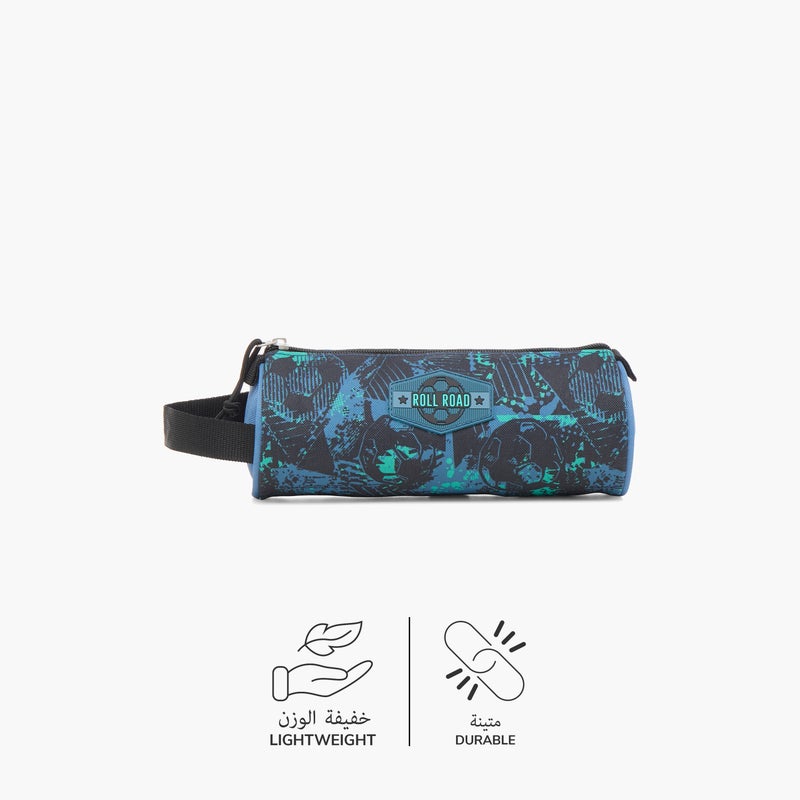 Roll road Pouch - Soccer - 1Cmprt - Printed  (Polyester) Blue \ 23X9X9Cm - Image 4